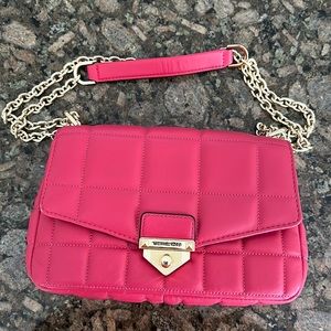BNWT Michael Kors hot pink leather Soho bag